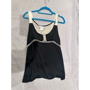 Costa Blanca cream and black tank top women’s size M